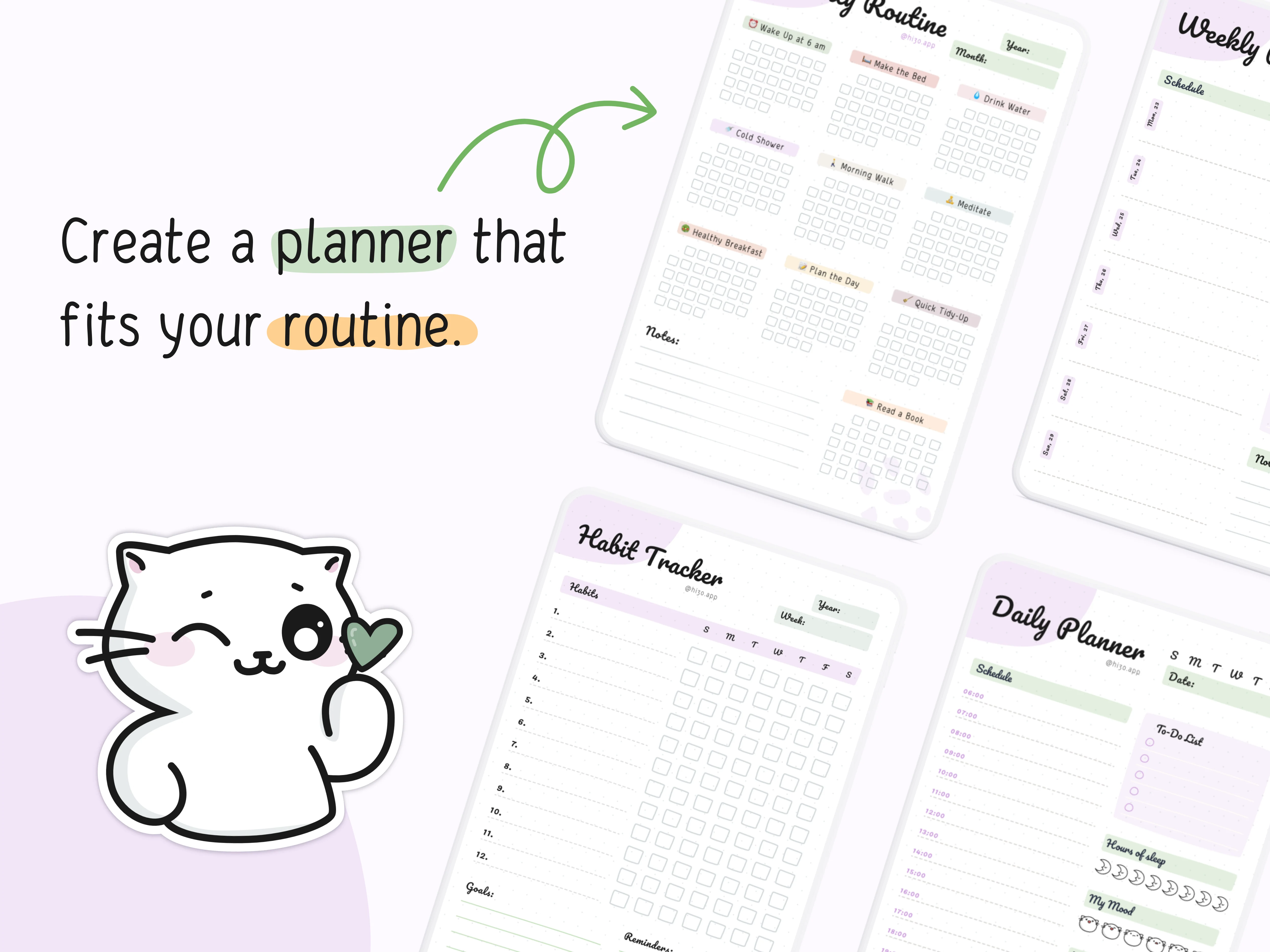 Planners | Hizo: Habit Tracker &amp; Todo